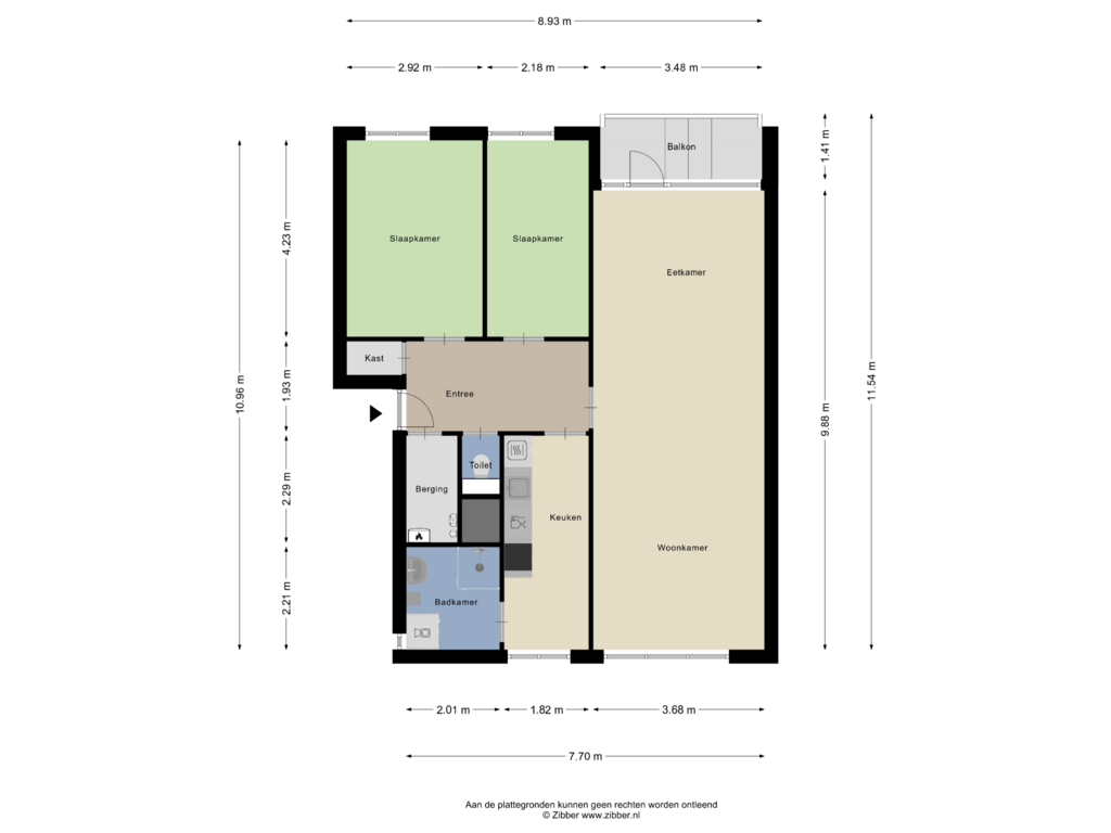 Bekijk plattegrond van Appartement van Kleefstraat 27