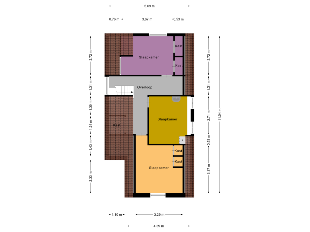 View floorplan of Eerste Verdieping of Oostergouw 20