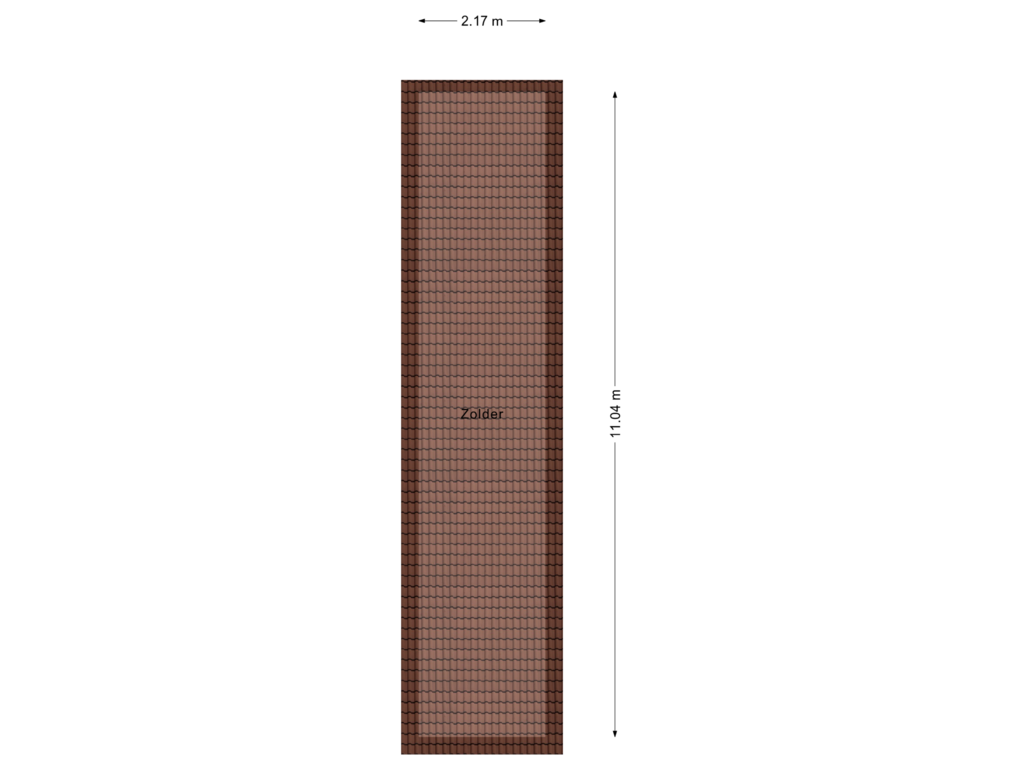 View floorplan of Zolder of Oostergouw 20