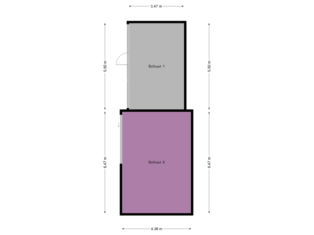 View floorplan of Schuur of Oostergouw 20