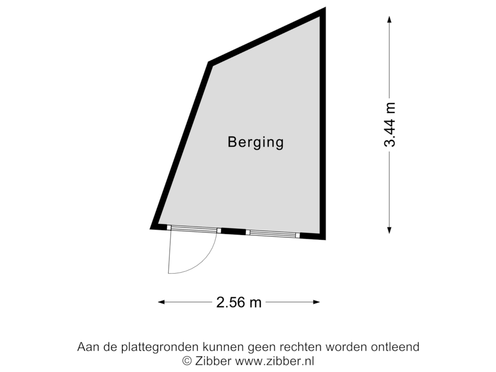 Bekijk plattegrond van Berging van van Ostadestraat 55