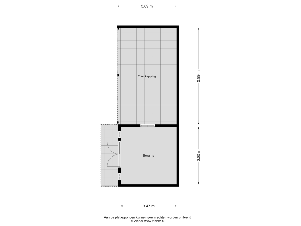 Bekijk plattegrond van Berging van Thorbeckekade 39