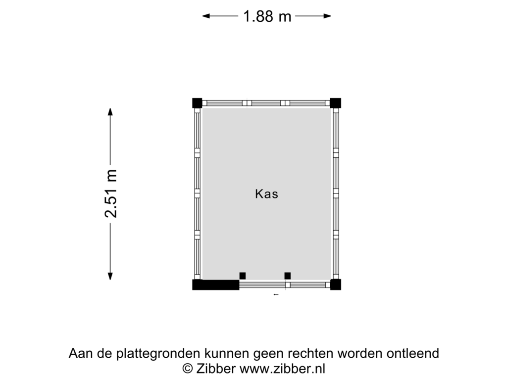 Bekijk plattegrond van Kas van Thorbeckekade 39