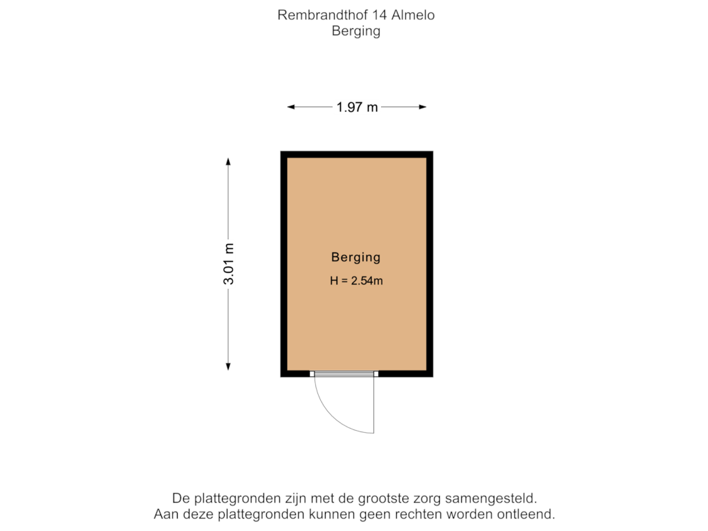 Bekijk plattegrond van Berging van Rembrandthof 14