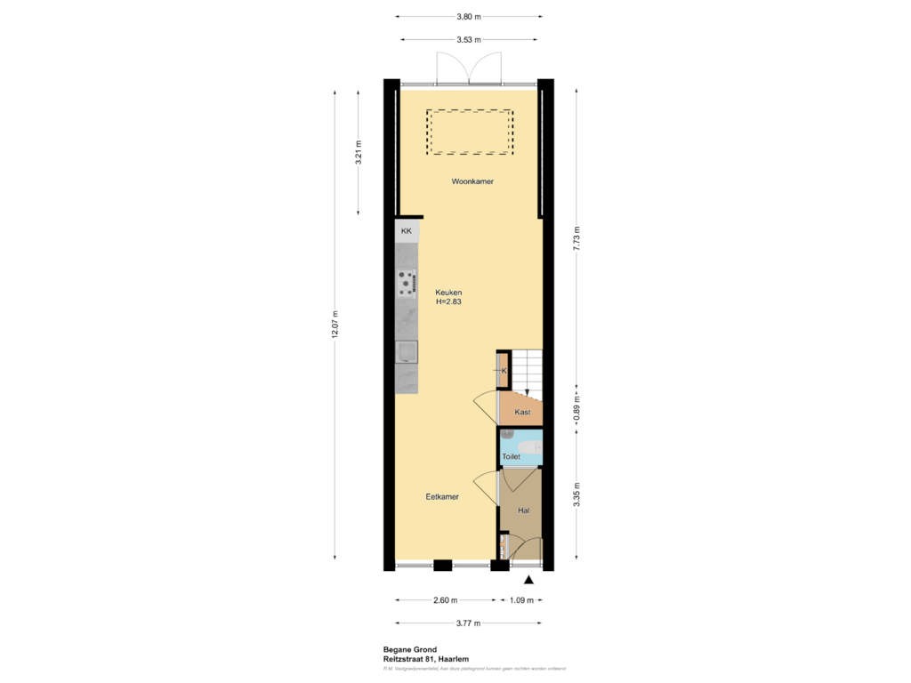 View floorplan of Begane Grond of Reitzstraat 81