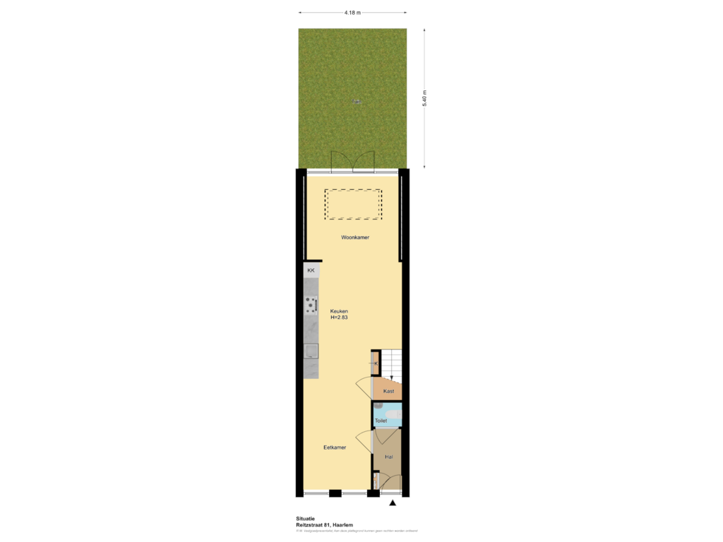 View floorplan of Situatie of Reitzstraat 81