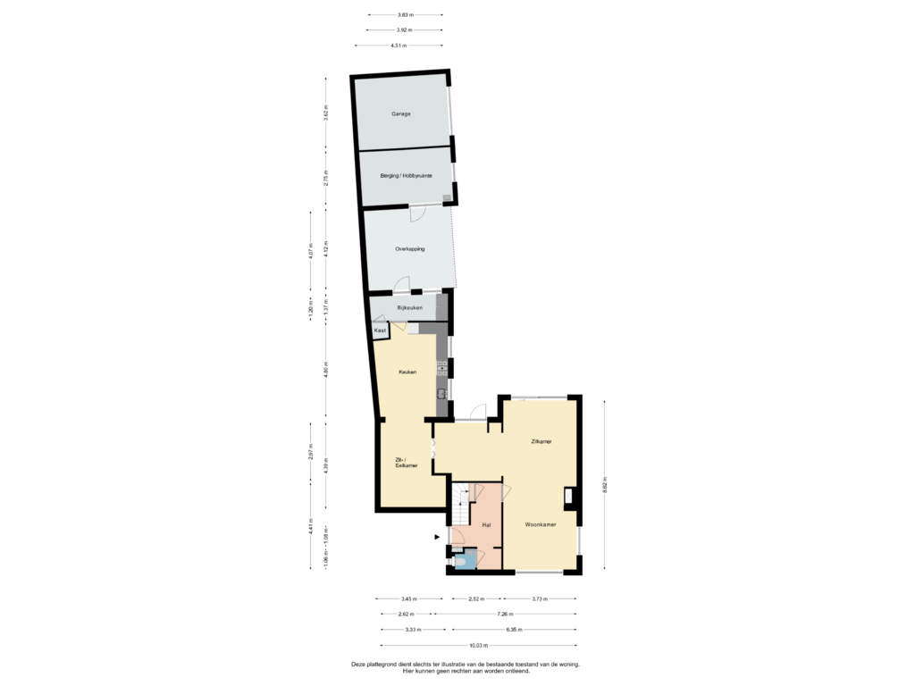 View floorplan of Begane Grond of Gatestraat 67