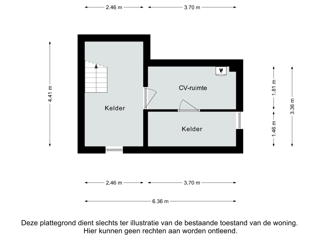 View floorplan of Kelder of Gatestraat 67