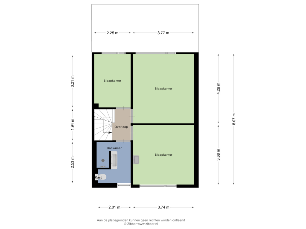 Bekijk plattegrond van Eerste Verdieping van Monteverdistraat 11