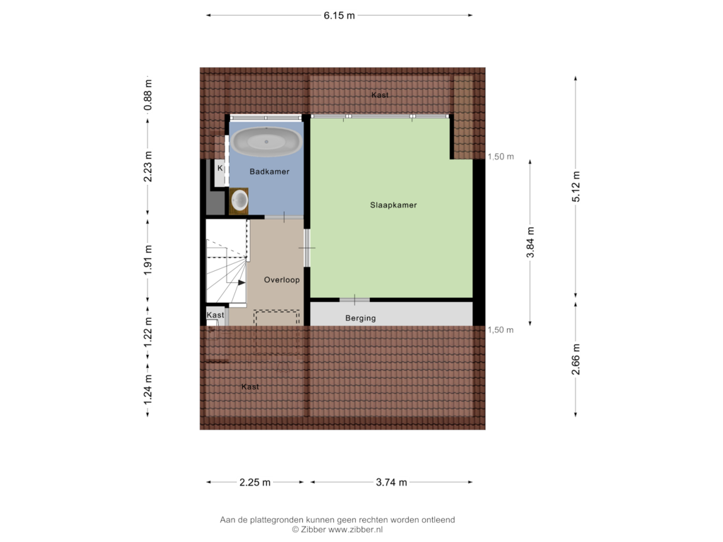 Bekijk plattegrond van Tweede Verdieping van Monteverdistraat 11