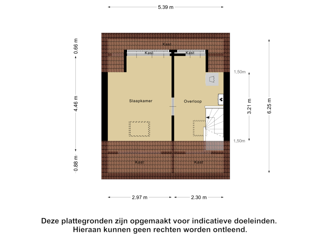 Bekijk plattegrond van Tweede Verdieping van Middelbeek 5