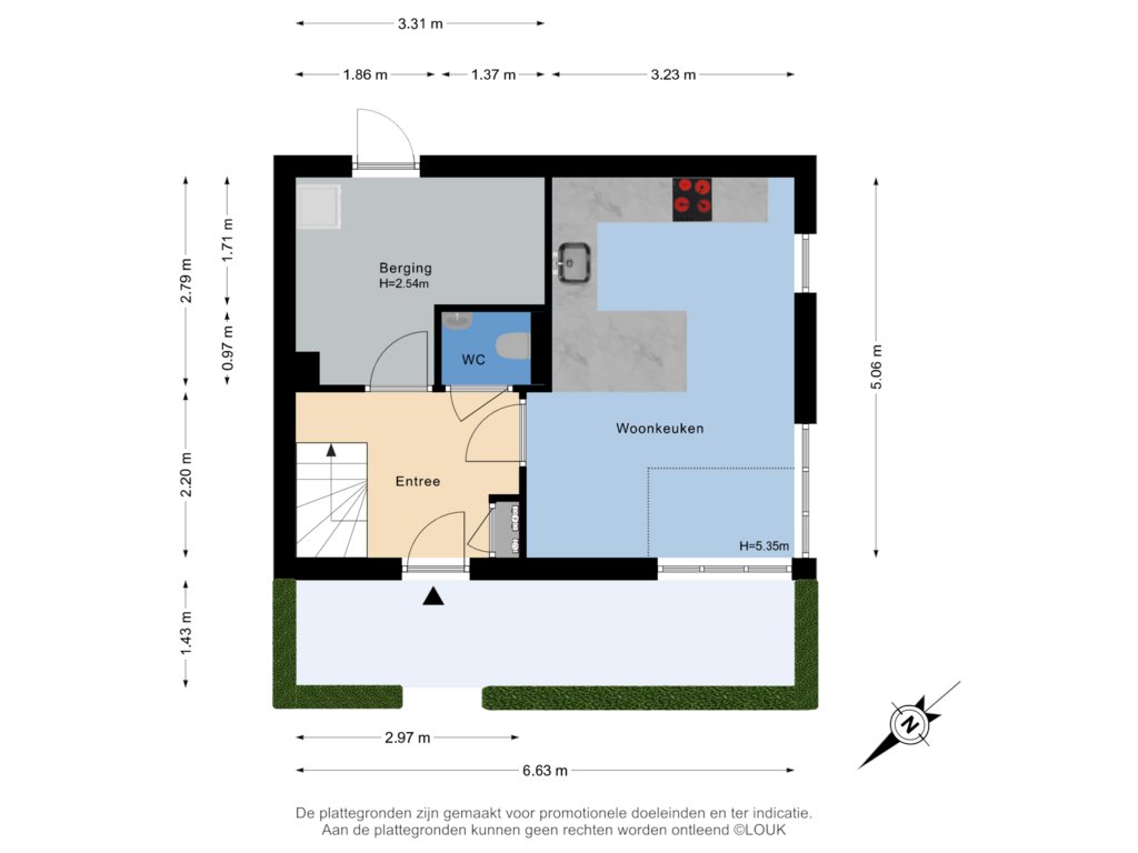 View floorplan of Begane Grond of Bartholomeuslaan 36