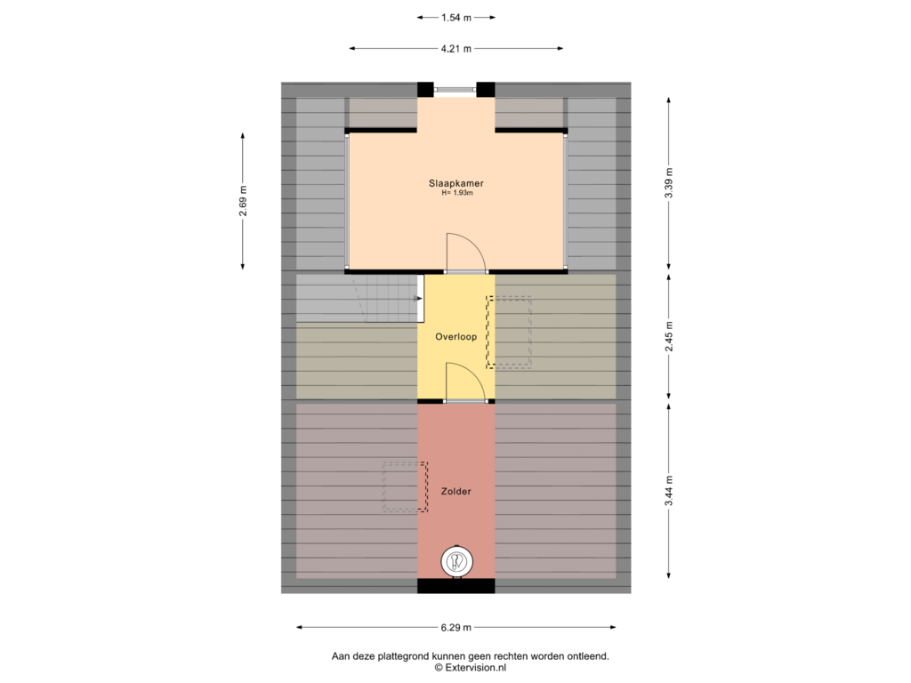 Bekijk plattegrond van 2e verdieping van Paulus Potterlaan 15