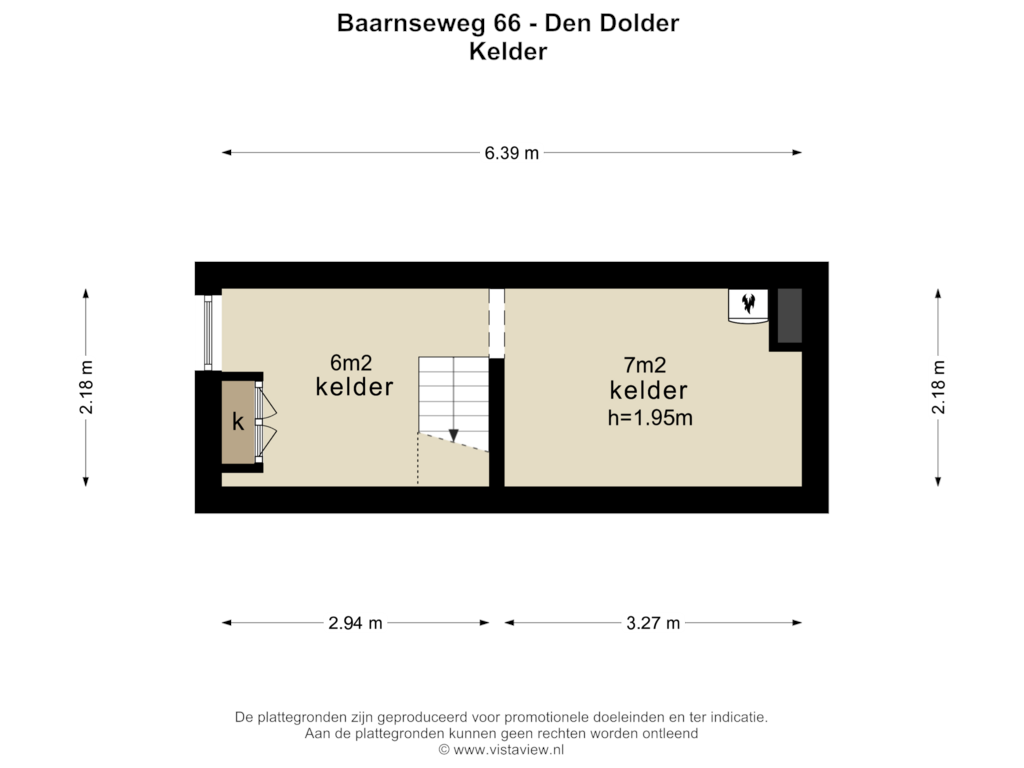 View floorplan of KELDER of Baarnseweg 66