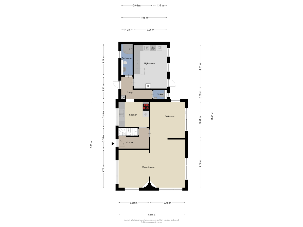 View floorplan of Begane grond of Eesterweg 13