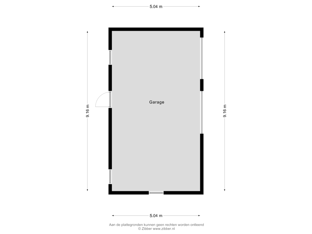 View floorplan of Garage of Eesterweg 13