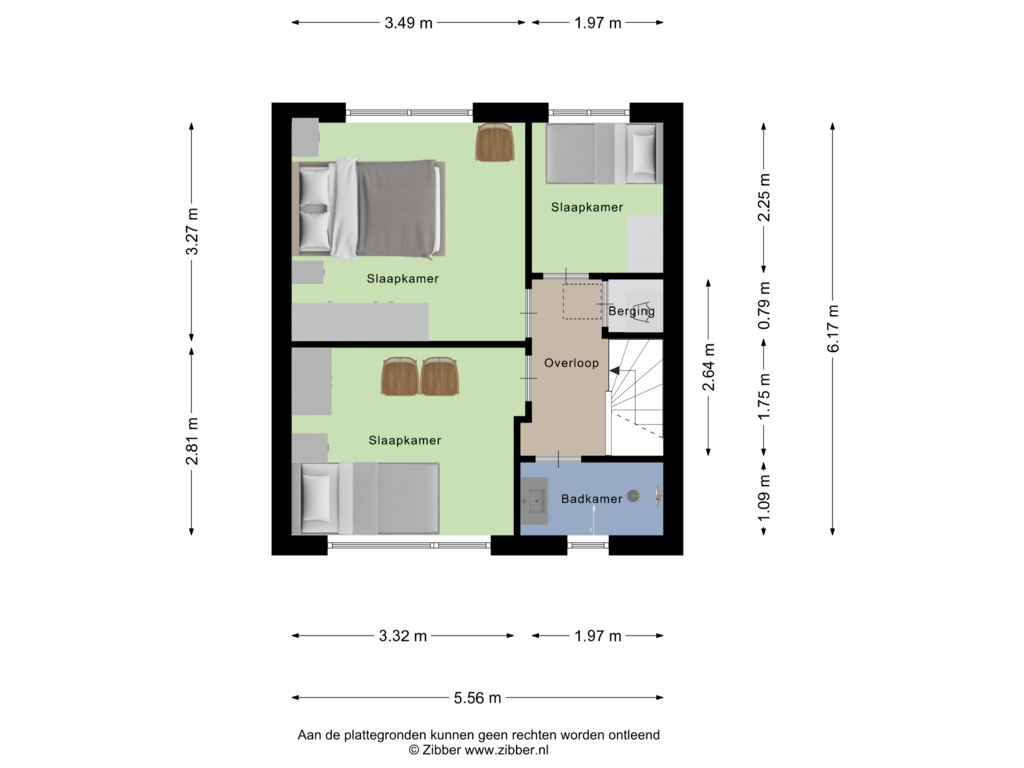 Bekijk plattegrond van Eerste verdieping van Harfsenstraat 5