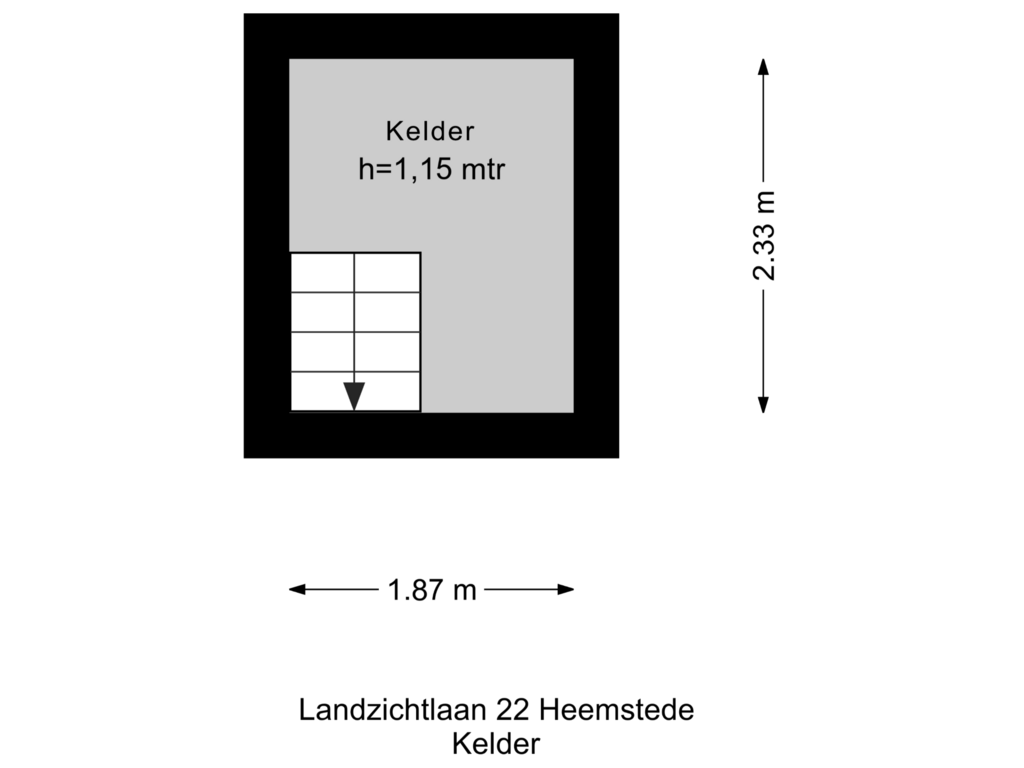 View floorplan of Kelder of Landzichtlaan 22