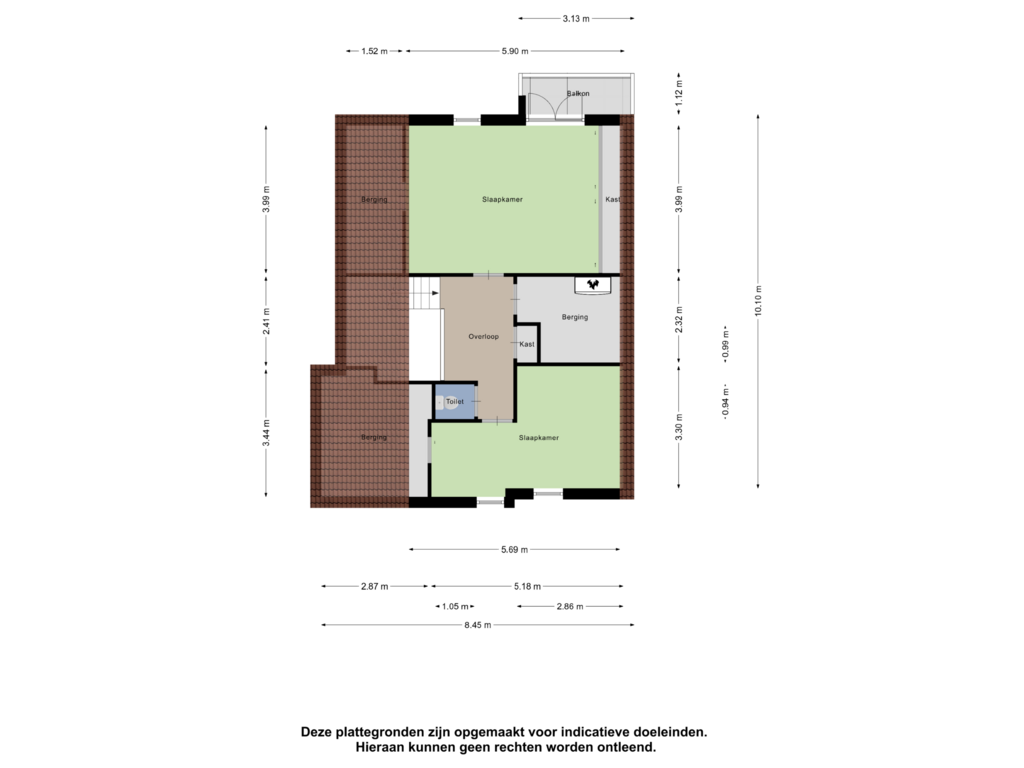 Bekijk plattegrond van Eerste Verdieping van Vang 10