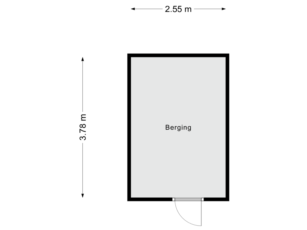 Bekijk plattegrond van Berging van Kaarderstraat 39