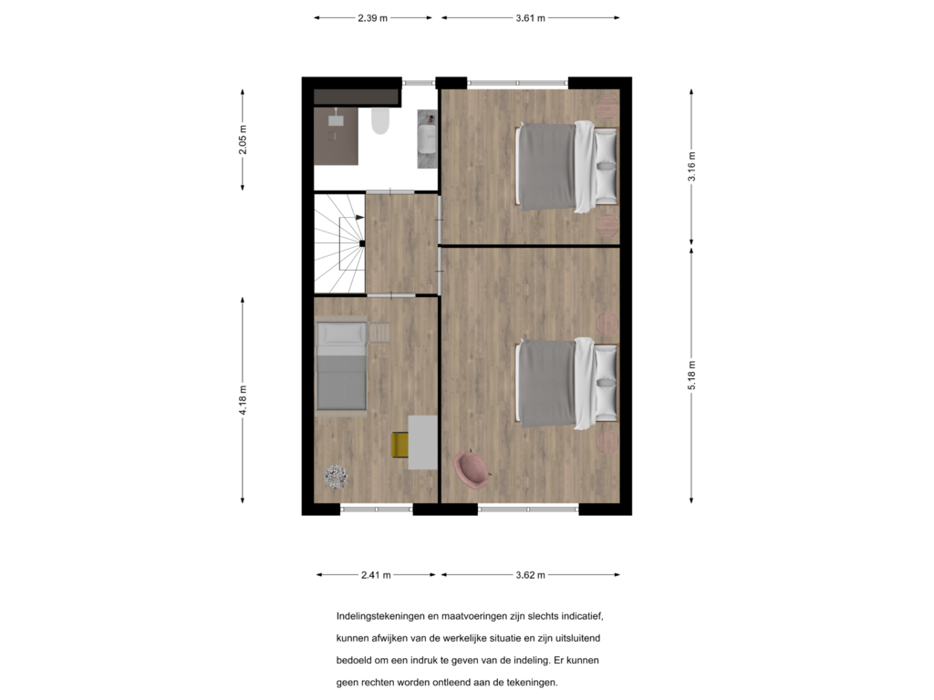 View floorplan of Floor 1 of Bilderdijkhof 16