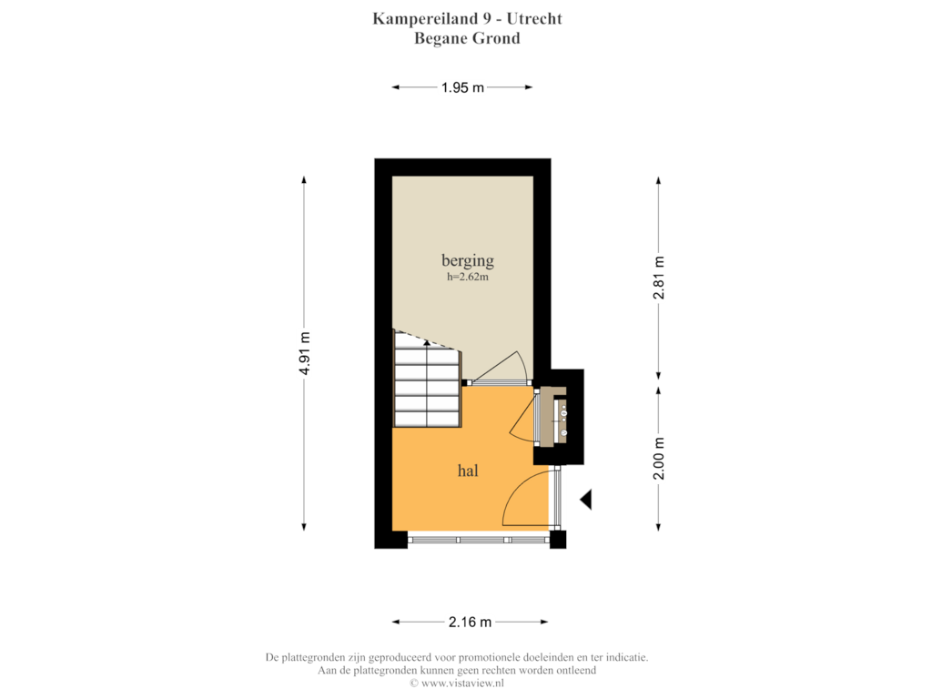 View floorplan of Begane Grond of Kampereiland 9