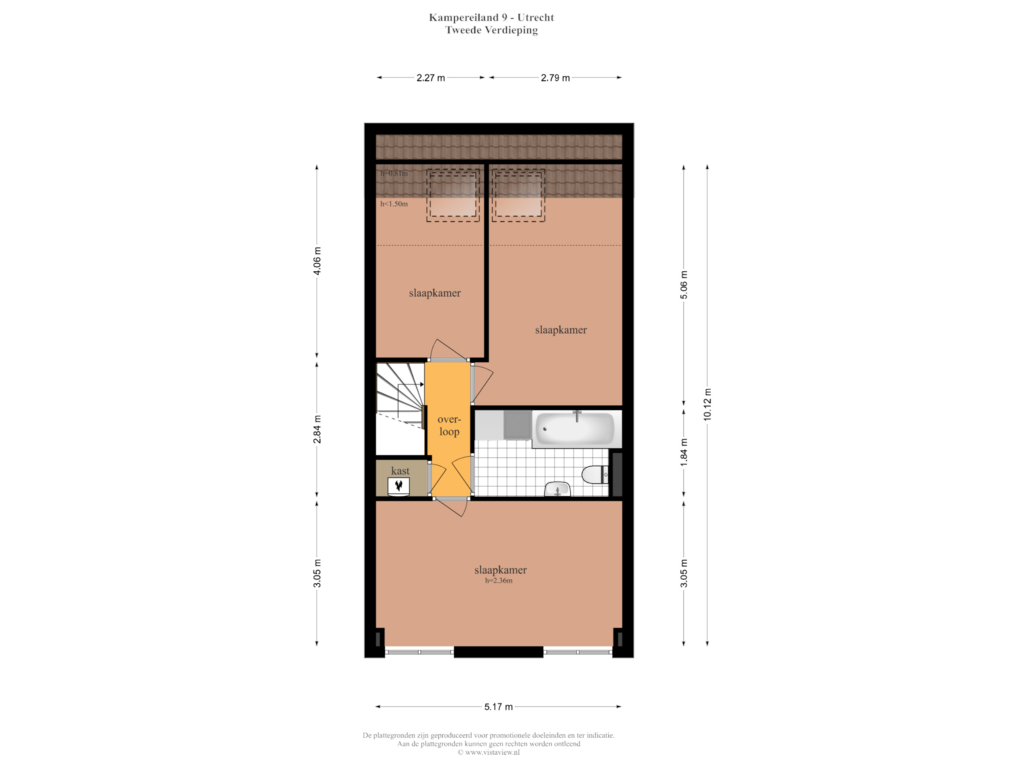 View floorplan of Tweede Verdieping of Kampereiland 9