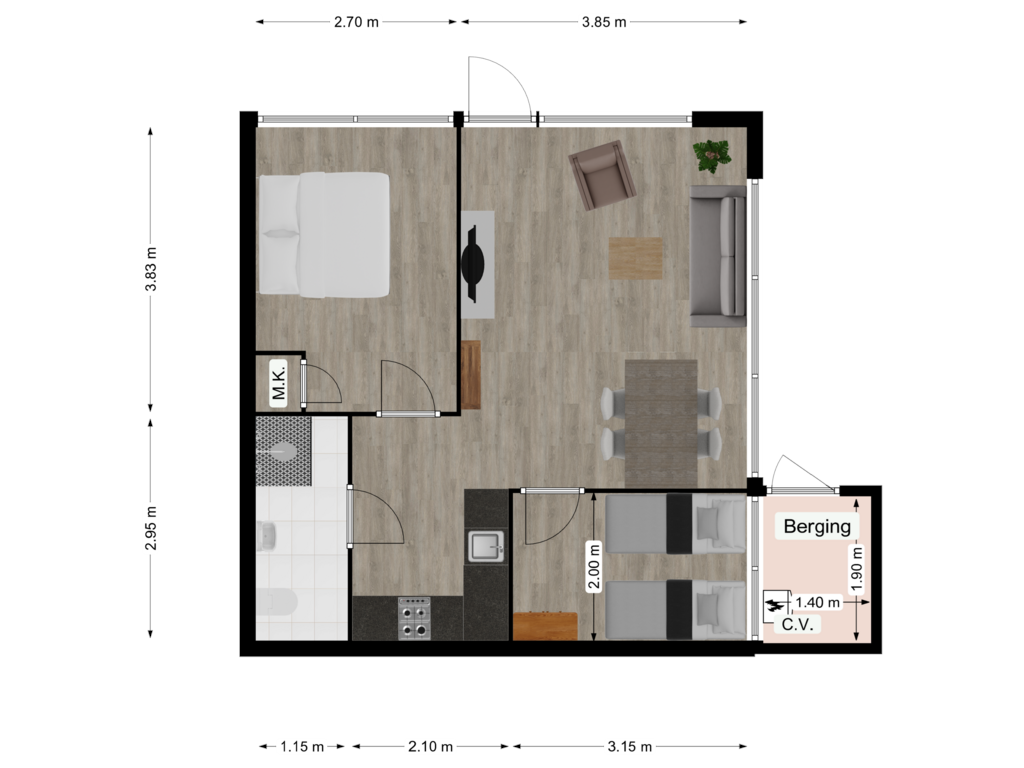 View floorplan of First floor of Californiëweg 179