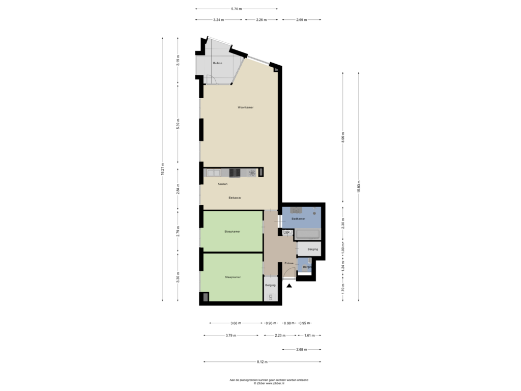 View floorplan of Appartement of Hertog van Berryplein 20