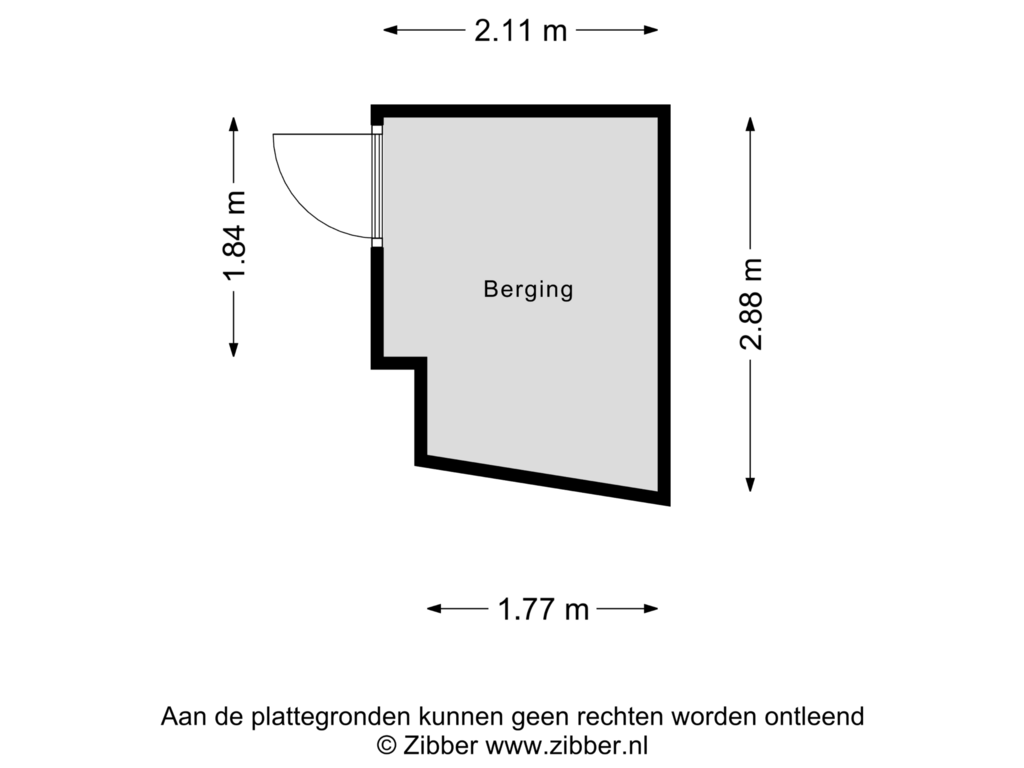 View floorplan of Berging of Hertog van Berryplein 20