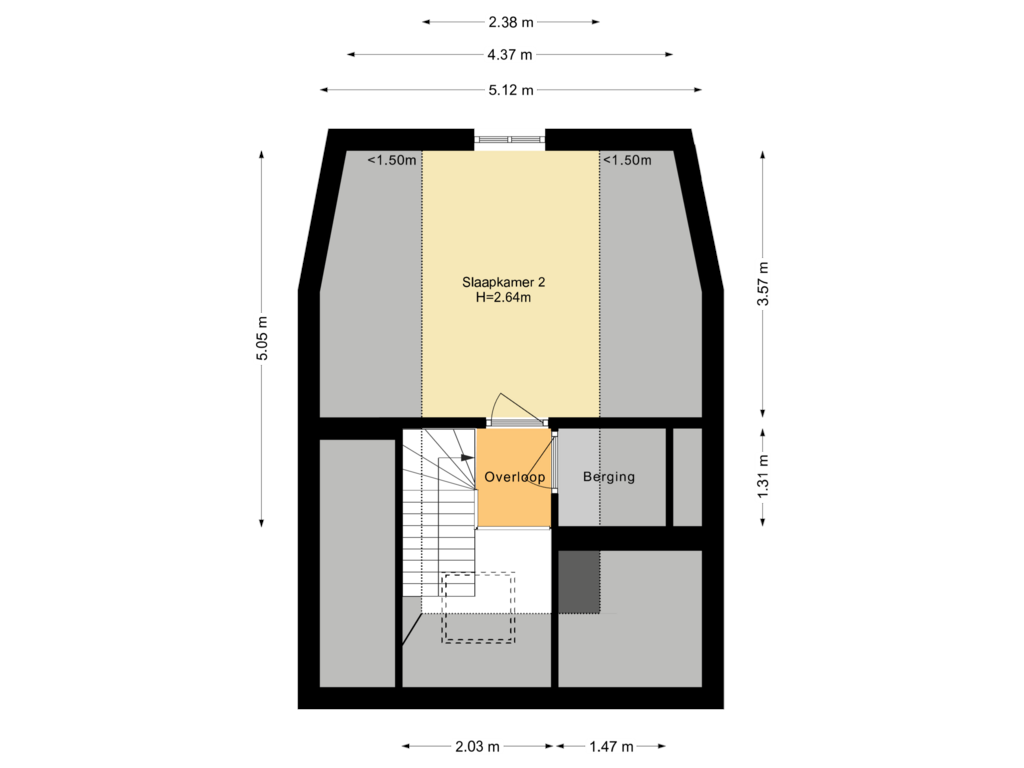 View floorplan of Eerste verdieping of Oorsprongweg 8-0003