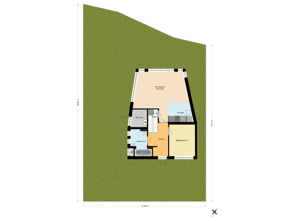 View floorplan of Situatie of Oorsprongweg 8-0003