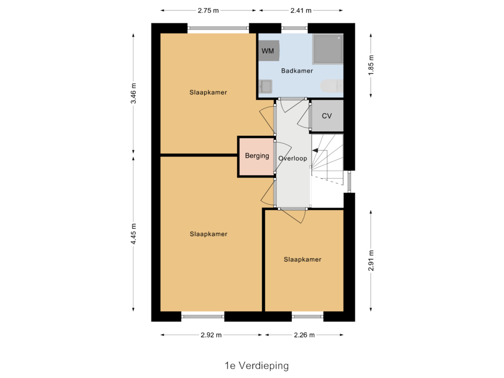 Bekijk plattegrond van 1e Verdieping van Martin Luther Kingdomein 10