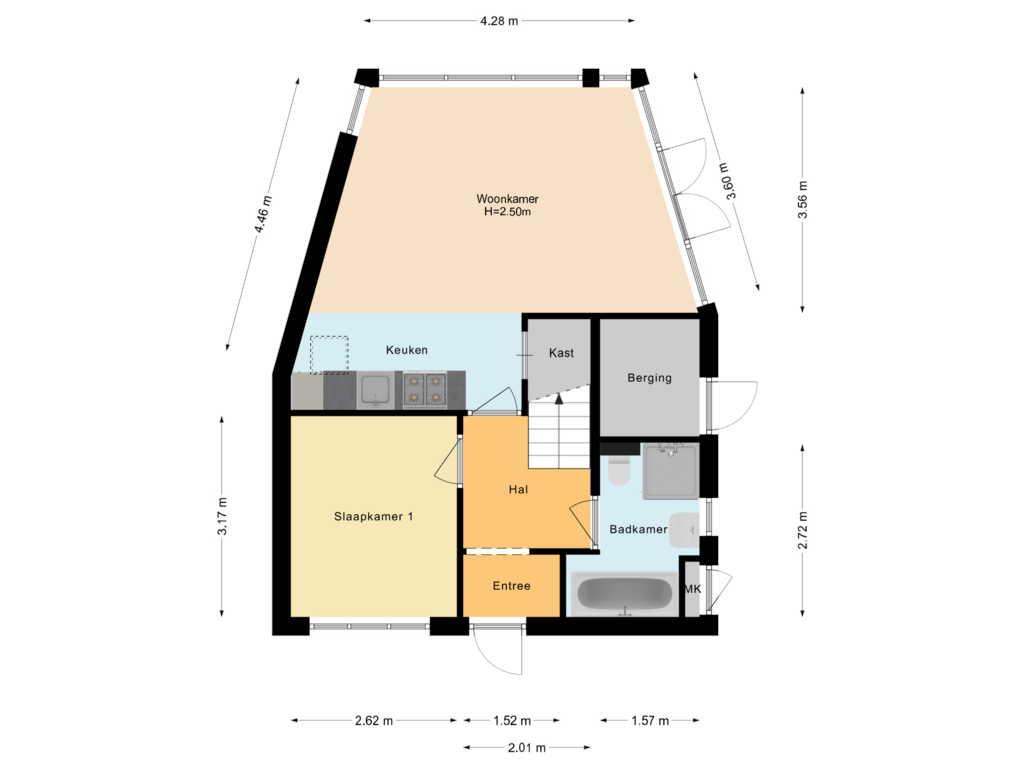 View floorplan of Begane grond of Oorsprongweg 8-0018