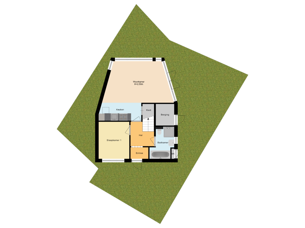 View floorplan of Situatie of Oorsprongweg 8-0018