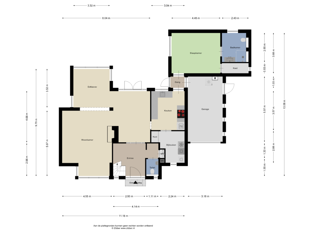 Bekijk plattegrond van Begane grond van Ouwlandsedijk 14