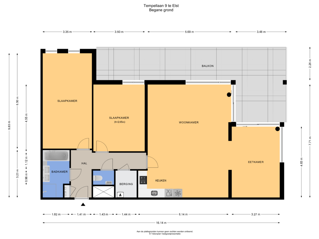 Bekijk plattegrond van Begane grond van Tempellaan 9