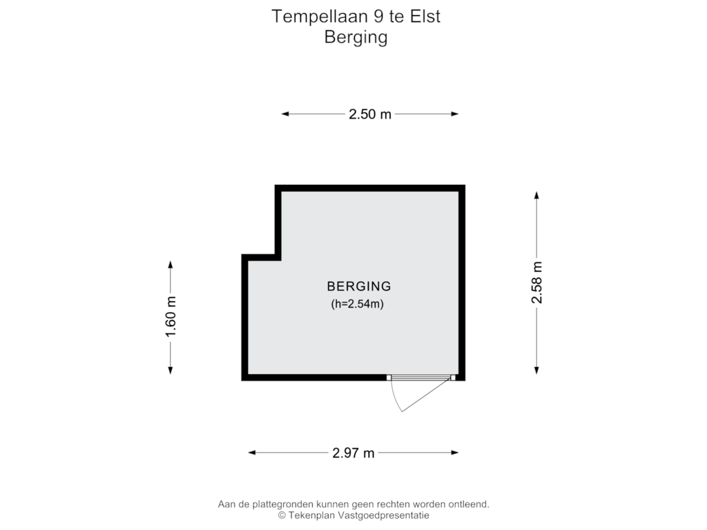 Bekijk plattegrond van Berging van Tempellaan 9