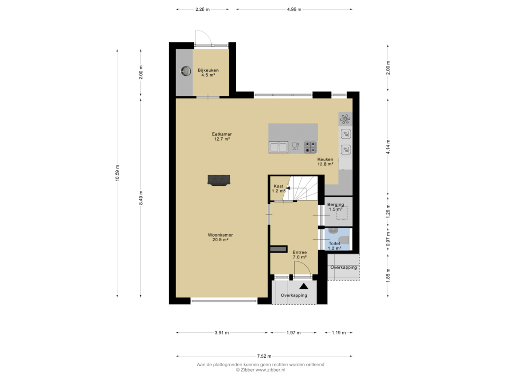 Bekijk plattegrond van Begane grond van Breehoven 15