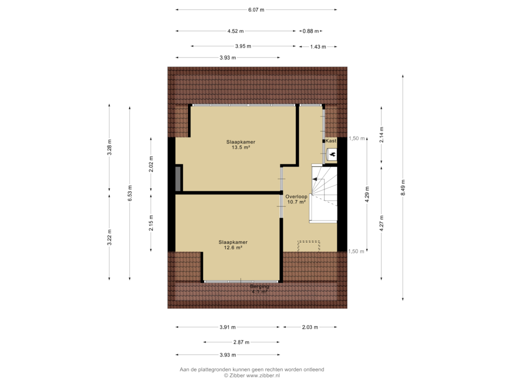 Bekijk plattegrond van Tweede Verdieping van Breehoven 15