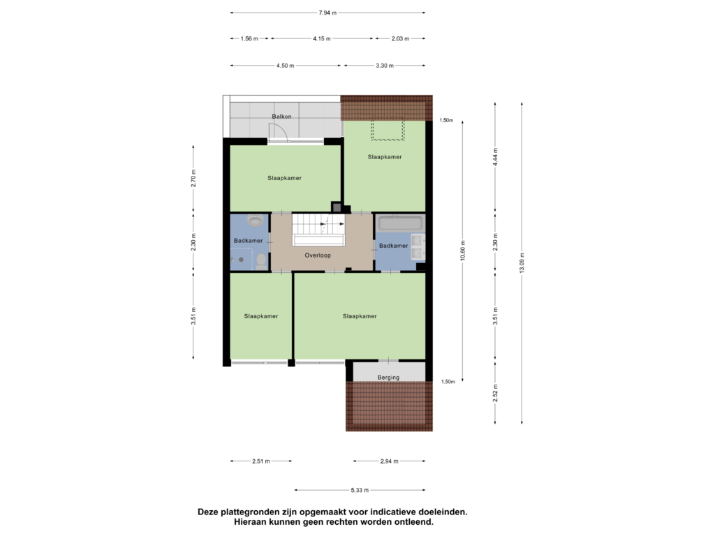 View floorplan of Eerste Verdieping of De Hilver 18