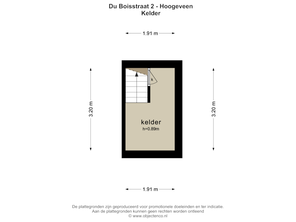 Bekijk plattegrond van KELDER van Du Boisstraat 2