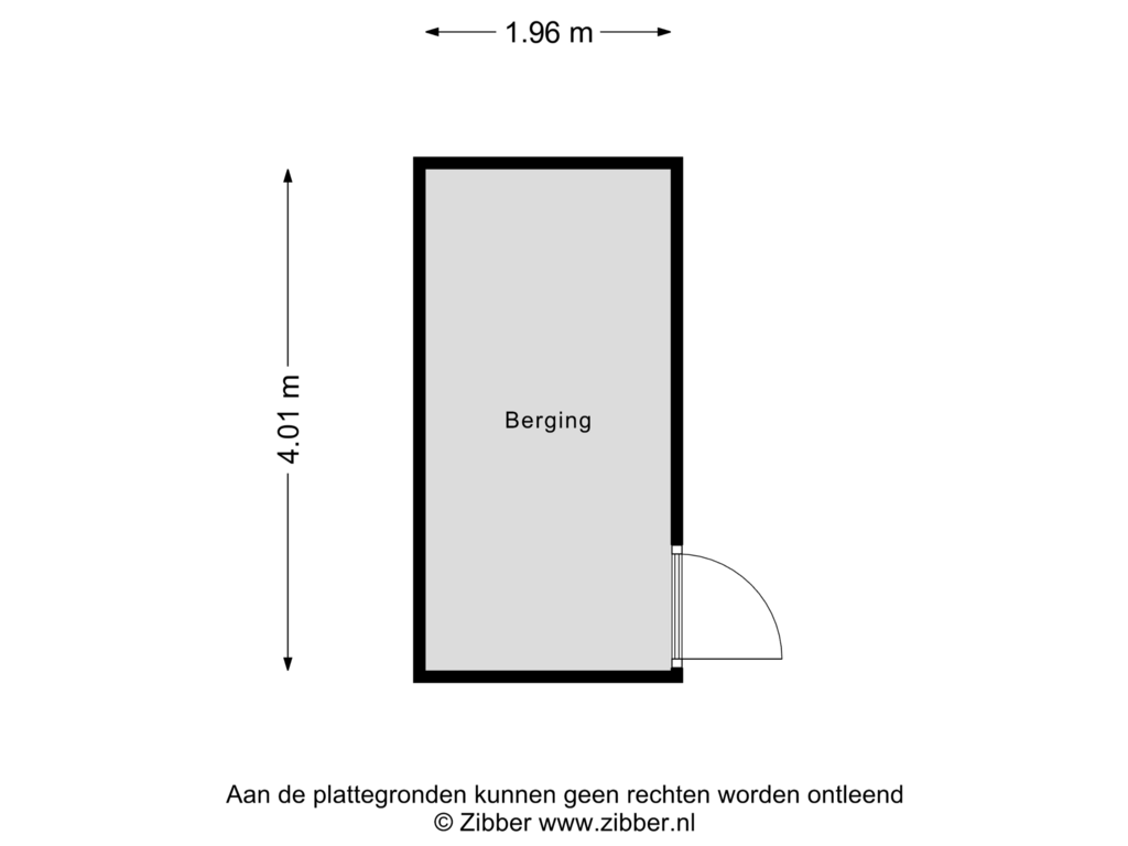 View floorplan of Berging of Nieuwe Damlaan 493