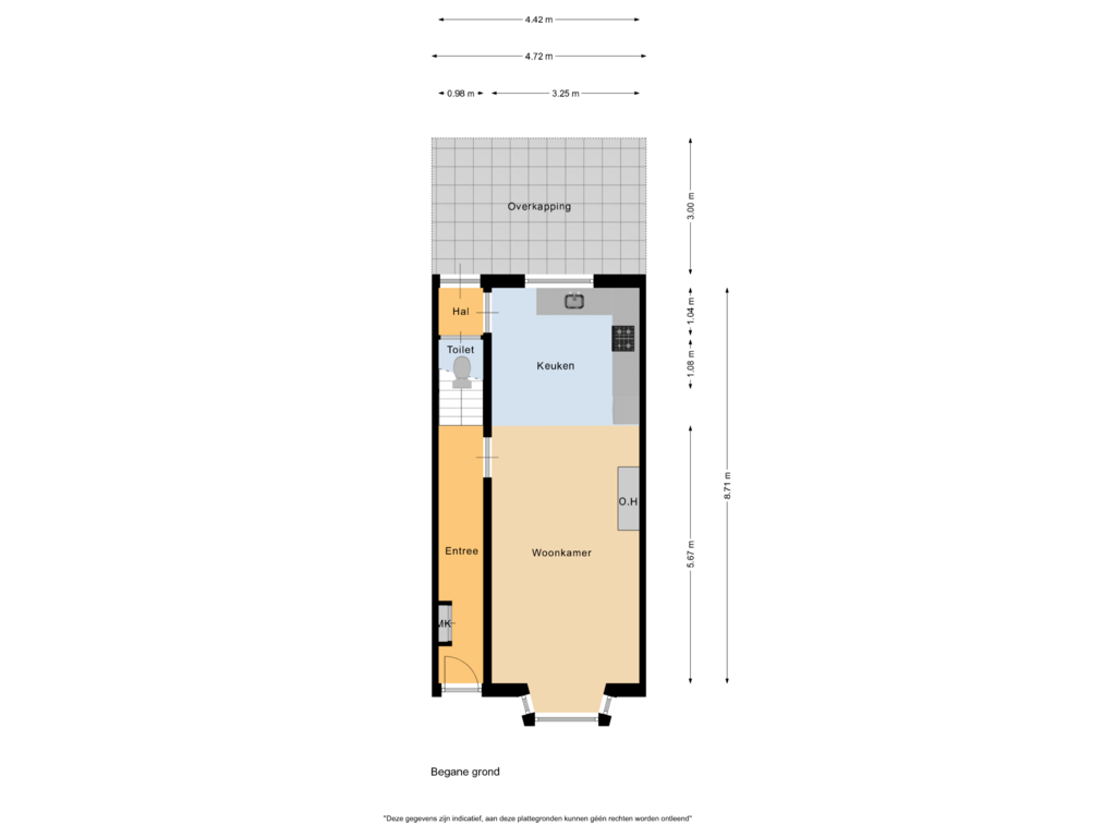 View floorplan of Begane grond of Van Galenstraat 14