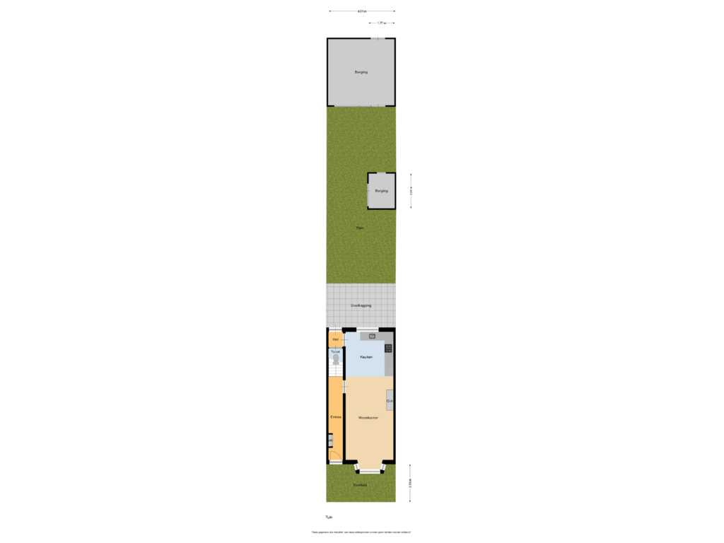 View floorplan of Tuin of Van Galenstraat 14