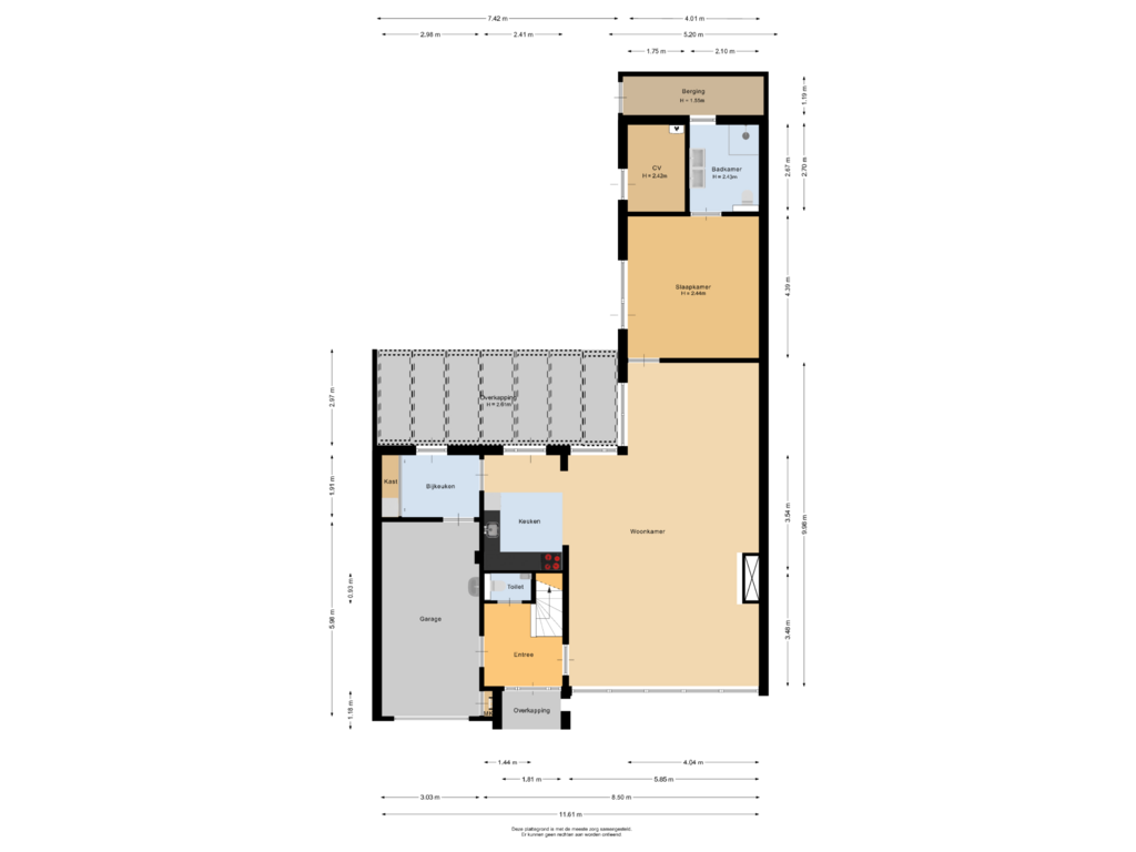 Bekijk plattegrond van Begane grond van Betje Wolffstraat 7