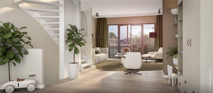 Foto 6 van Tussenwoningen Blok E F (Bouwnr. 21)