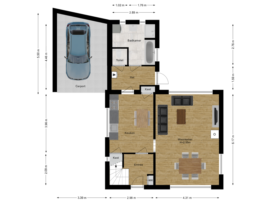 View floorplan of Begane Grond of Julianastraat 50