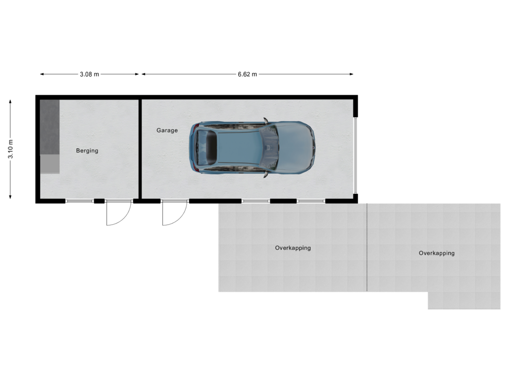 View floorplan of Garage of Julianastraat 50