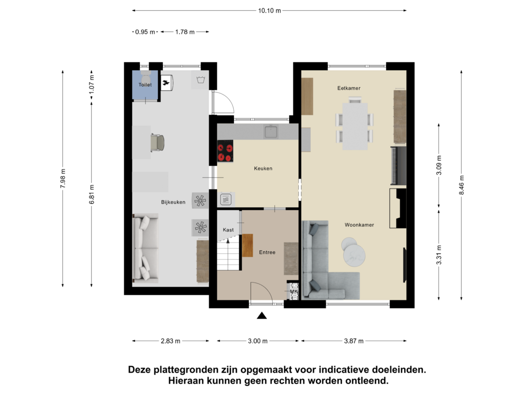 Bekijk plattegrond van Begane Grond van Statenstraat 6